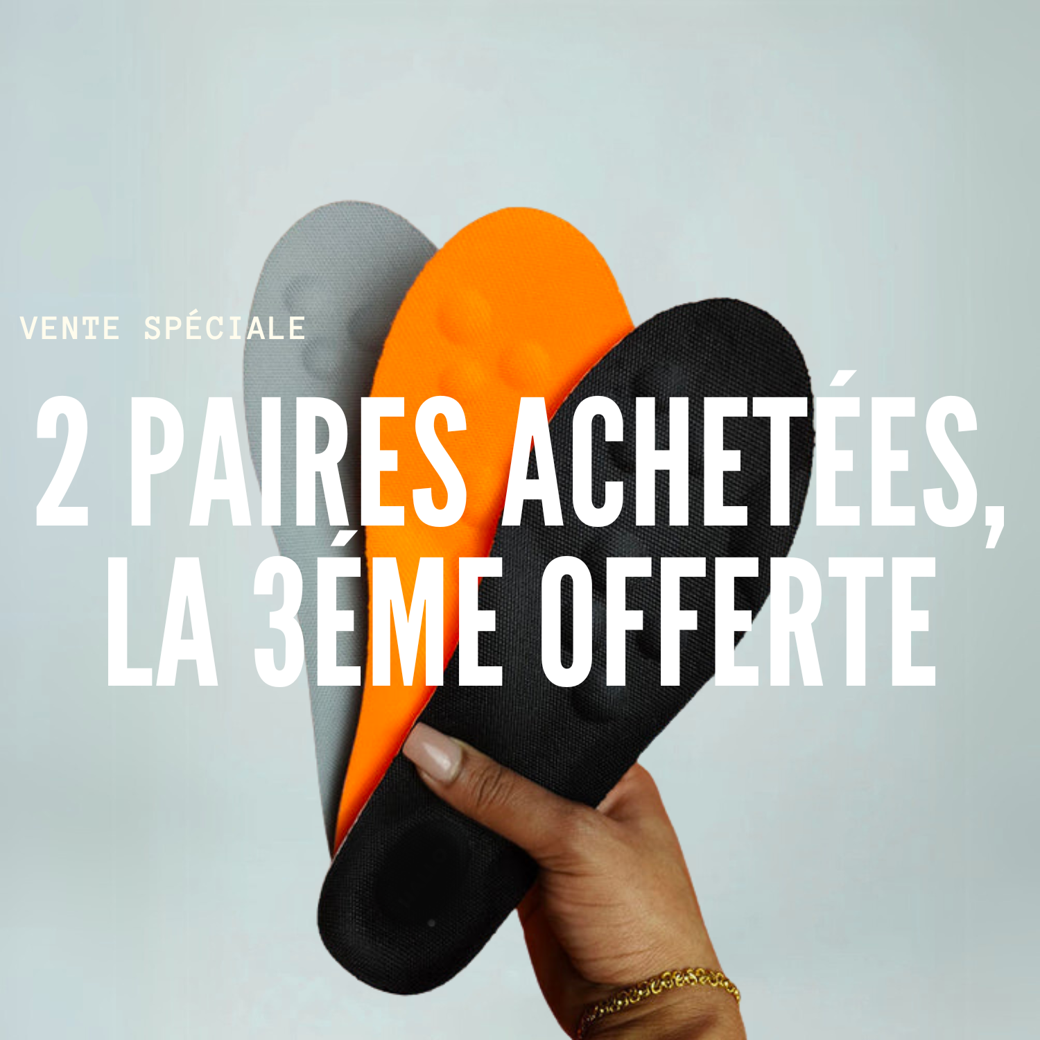 Offre spéciale semelles 4D, confort et soutien optimaux, lot de trois.