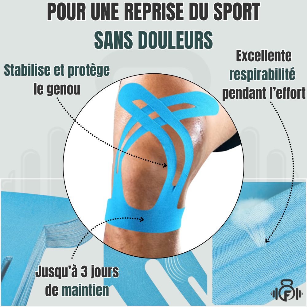 Bandes kinésiologiques pour genou