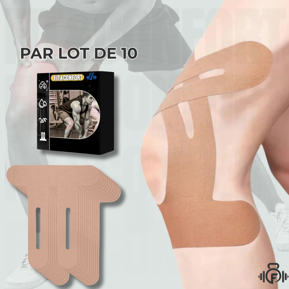 Bandes de kinésiologie prédécoupées pour le genou