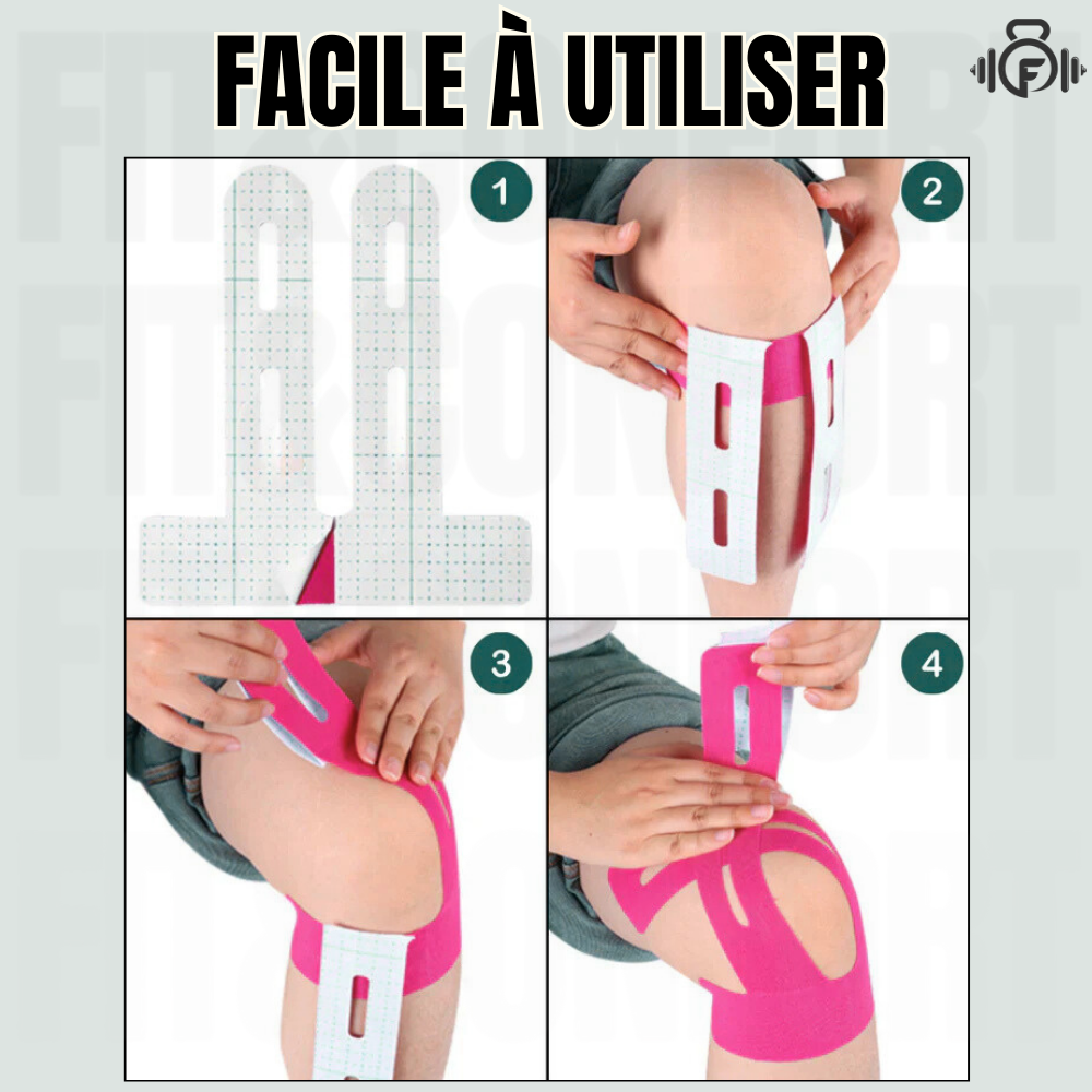 Bandes kinésiologiques pour genou