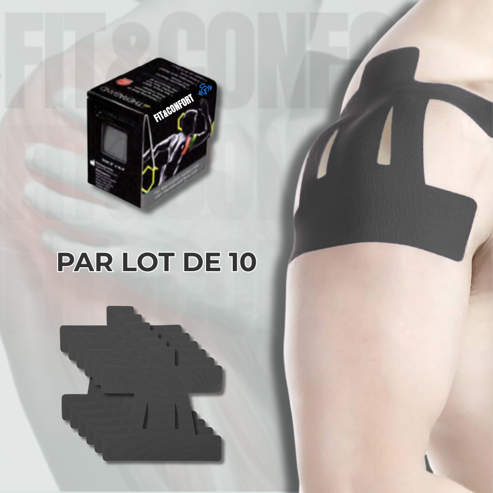 Bandes de kinésiologie prédécoupées pour l'épaule