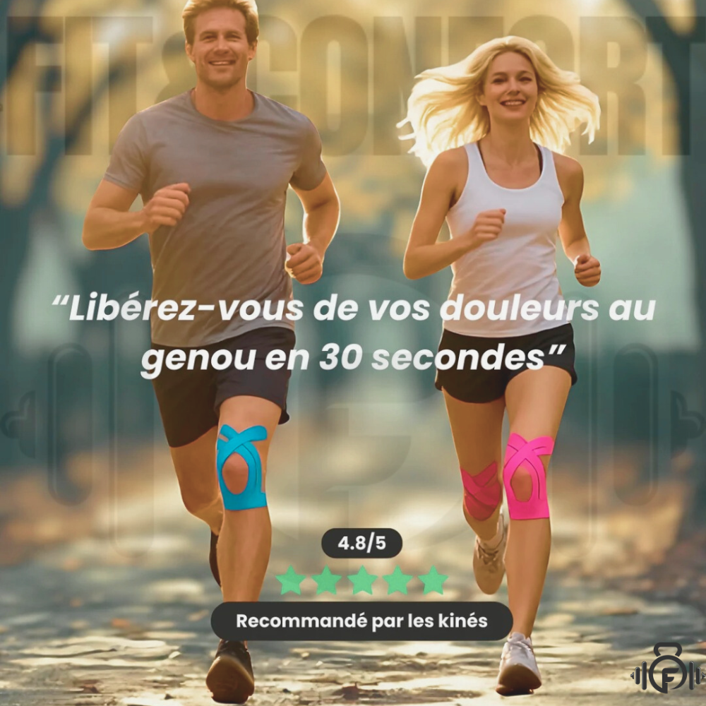 Bandes kinésiologiques pour genou