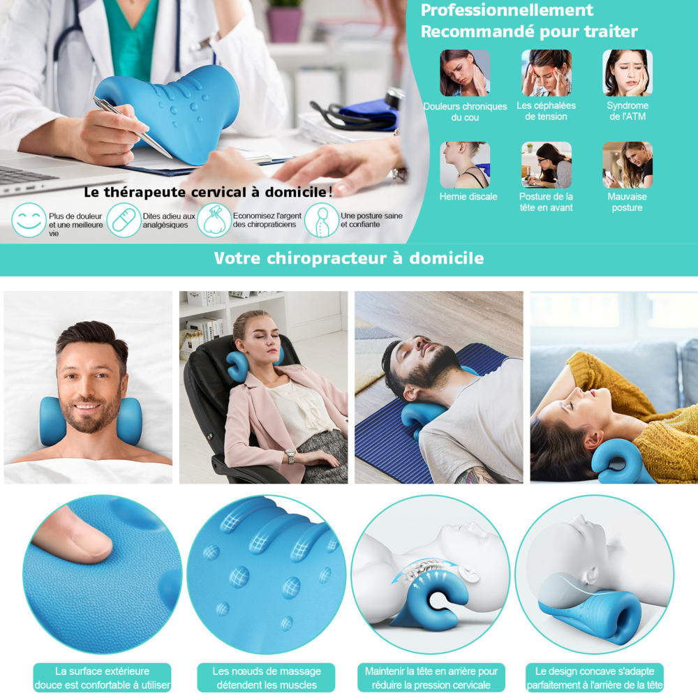 Oreiller de relaxation Cervicales