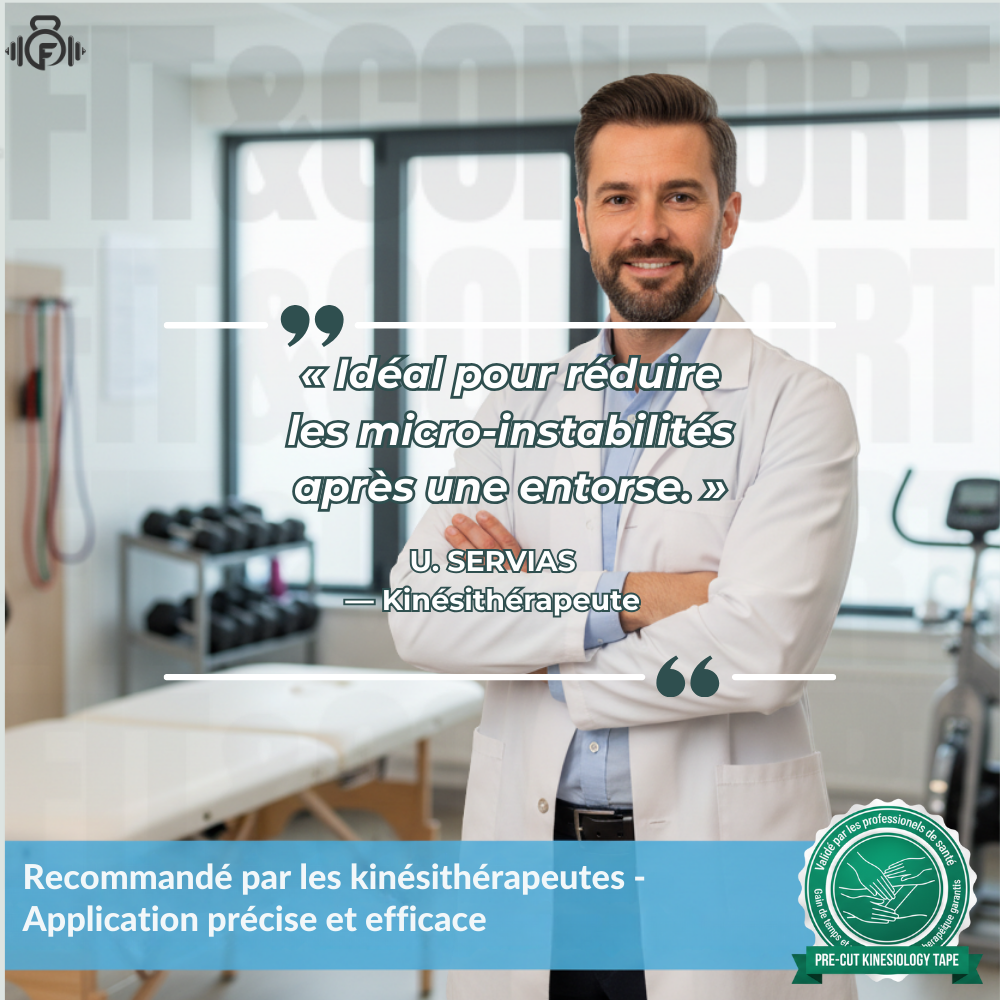 Bandes de kinésiologie prédécoupées pour le genou