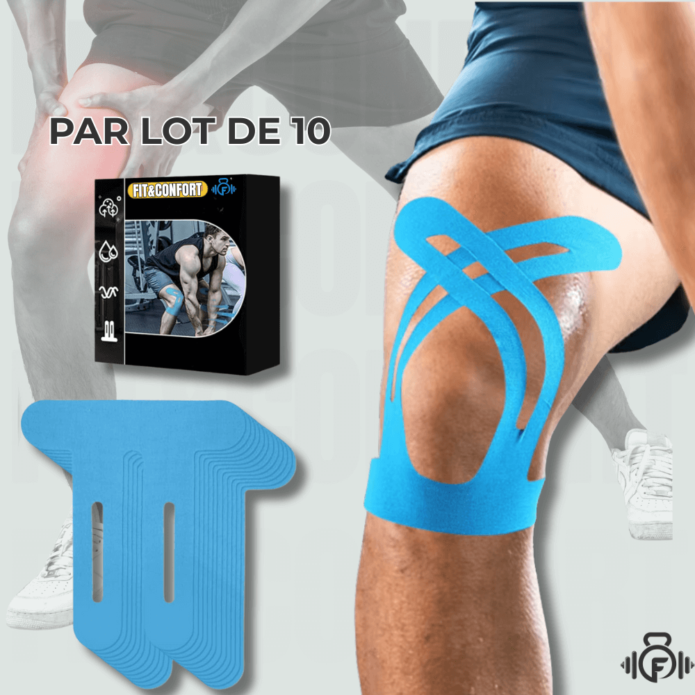 Bandes Kinésiologie Genou FLEXACTIVE™ - Soulagement Immédiat & Stabilité - Fit & ConfortBandes Kinésiologie Genou FLEXACTIVE™ - Soulagement Immédiat & StabilitéKnee Support Braces Elastic