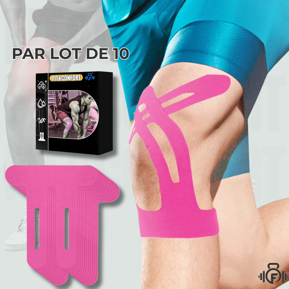 Bandes de kinésiologie prédécoupées pour le genou