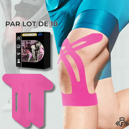 Bandes de kinésiologie prédécoupées pour le genou