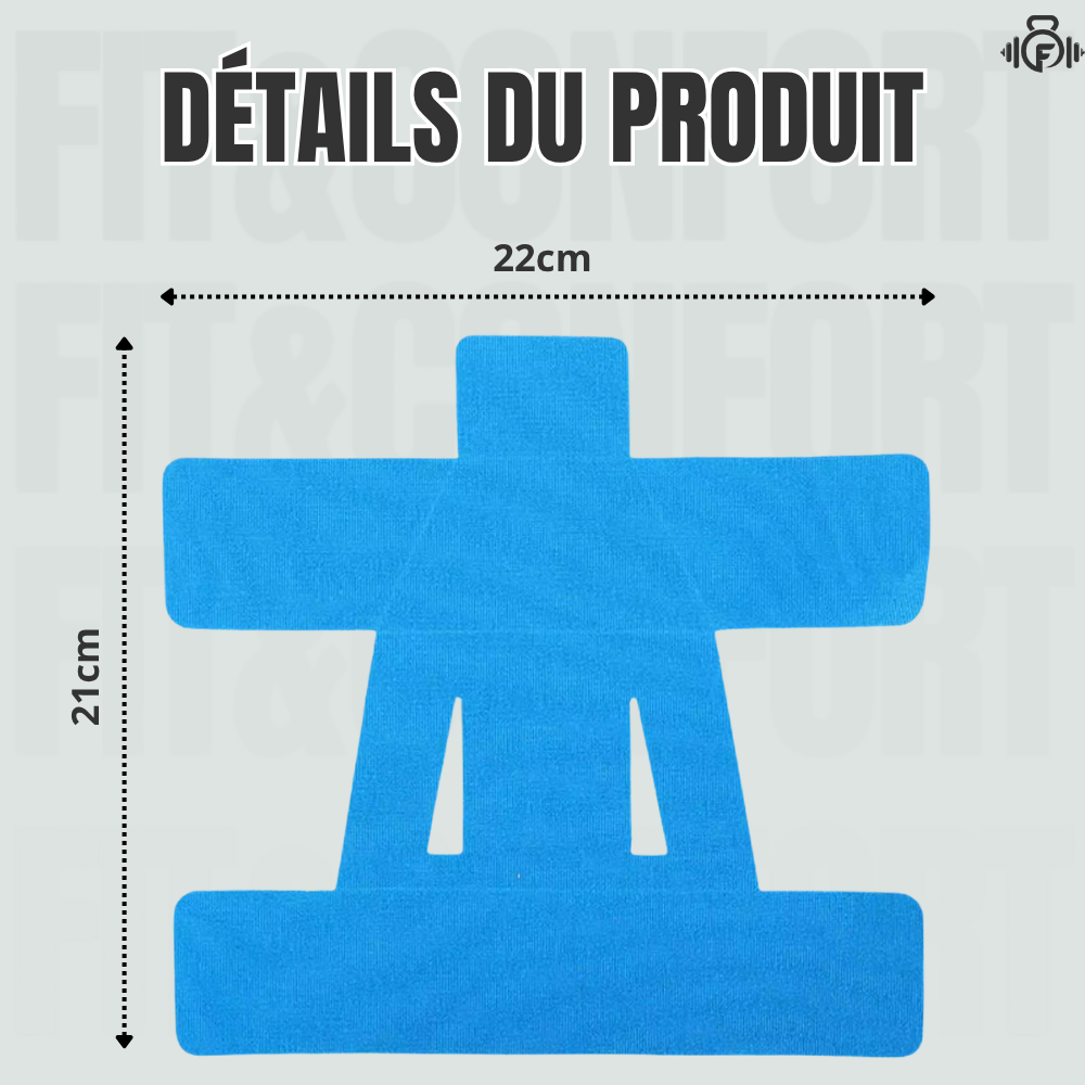 Bandes de kinésiologie prédécoupées pour l'épaule