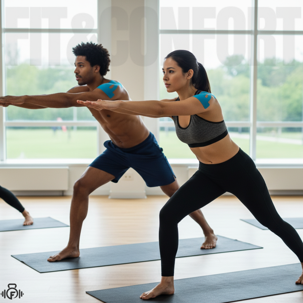 Bandes de kinésiologie prédécoupées pour l'épaule