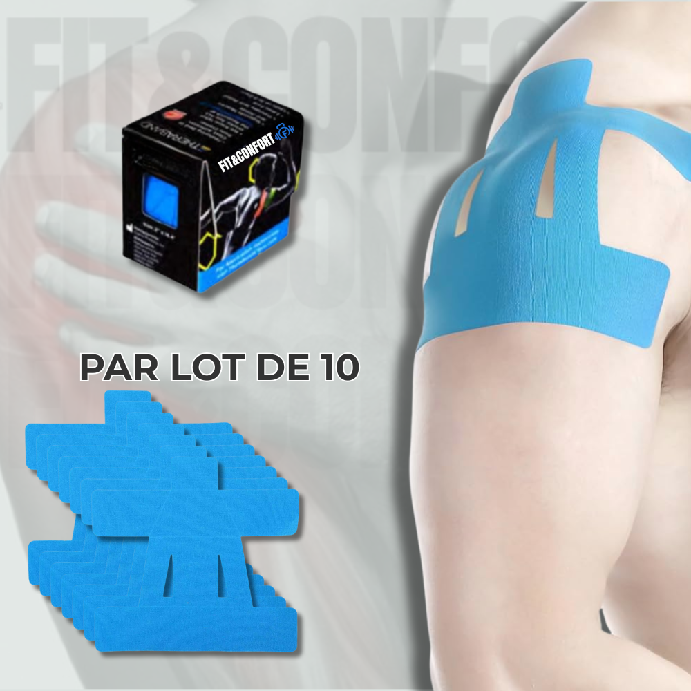 Bandes de kinésiologie prédécoupées pour l'épaule