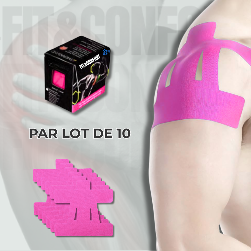 Bandes de kinésiologie prédécoupées pour l'épaule