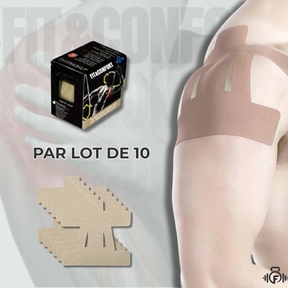 Bandes de kinésiologie prédécoupées pour l'épaule