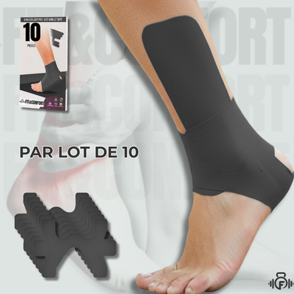 Bandes de kinésiologie prédécoupées pour la cheville