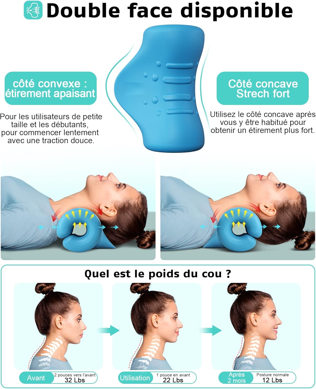 Oreiller de relaxation Cervicales